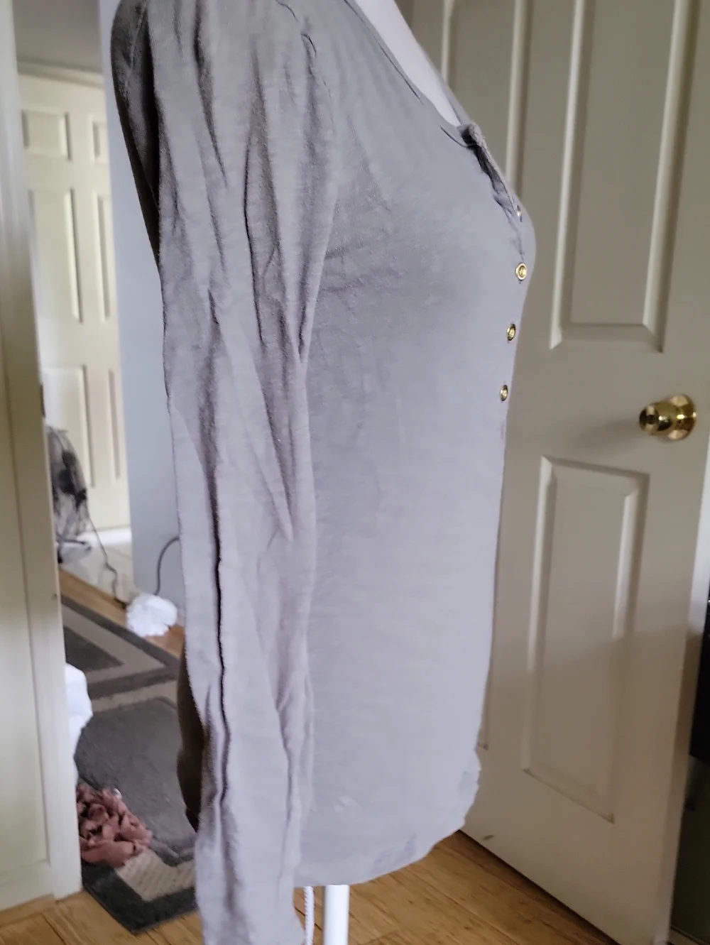 J.Crew Long Sleeve Tee With Buttons